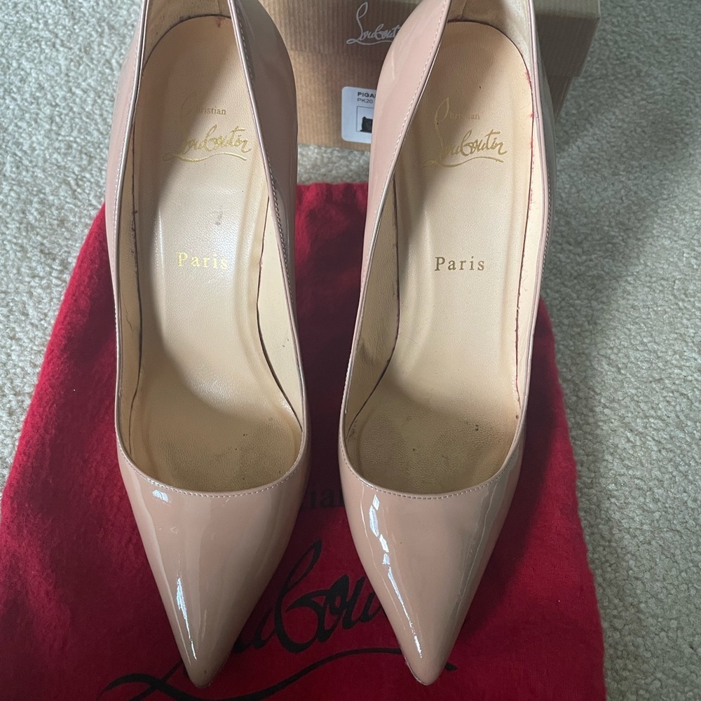 Christian Louboutin Patent Nude Heels